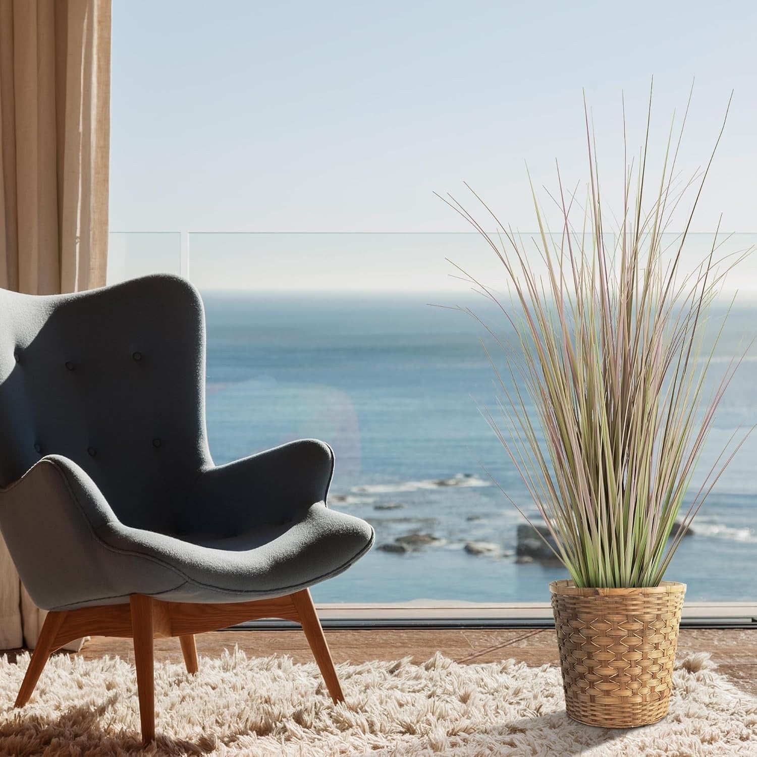 150cm Artificial Onion Grass Plant Indoor Outdoor Tall Decorative