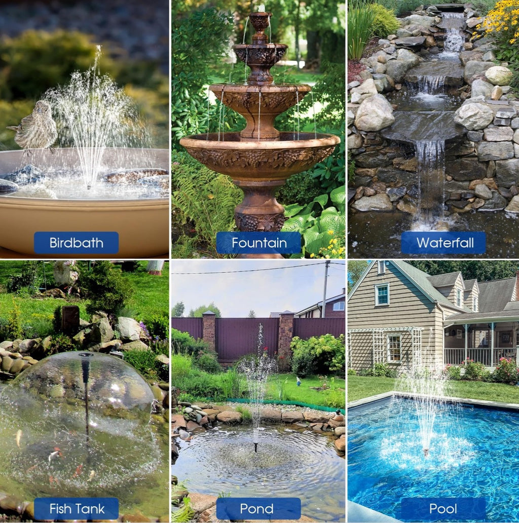 Biling 25W Solar Pond Fountain1200L/H Solar Powered Water Pump with Filter
