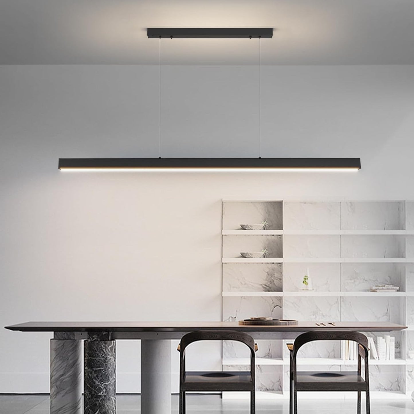 LED Linear Pendant Light 100cm Dimmable Remote Adjustable Kitchen Bar Lighting