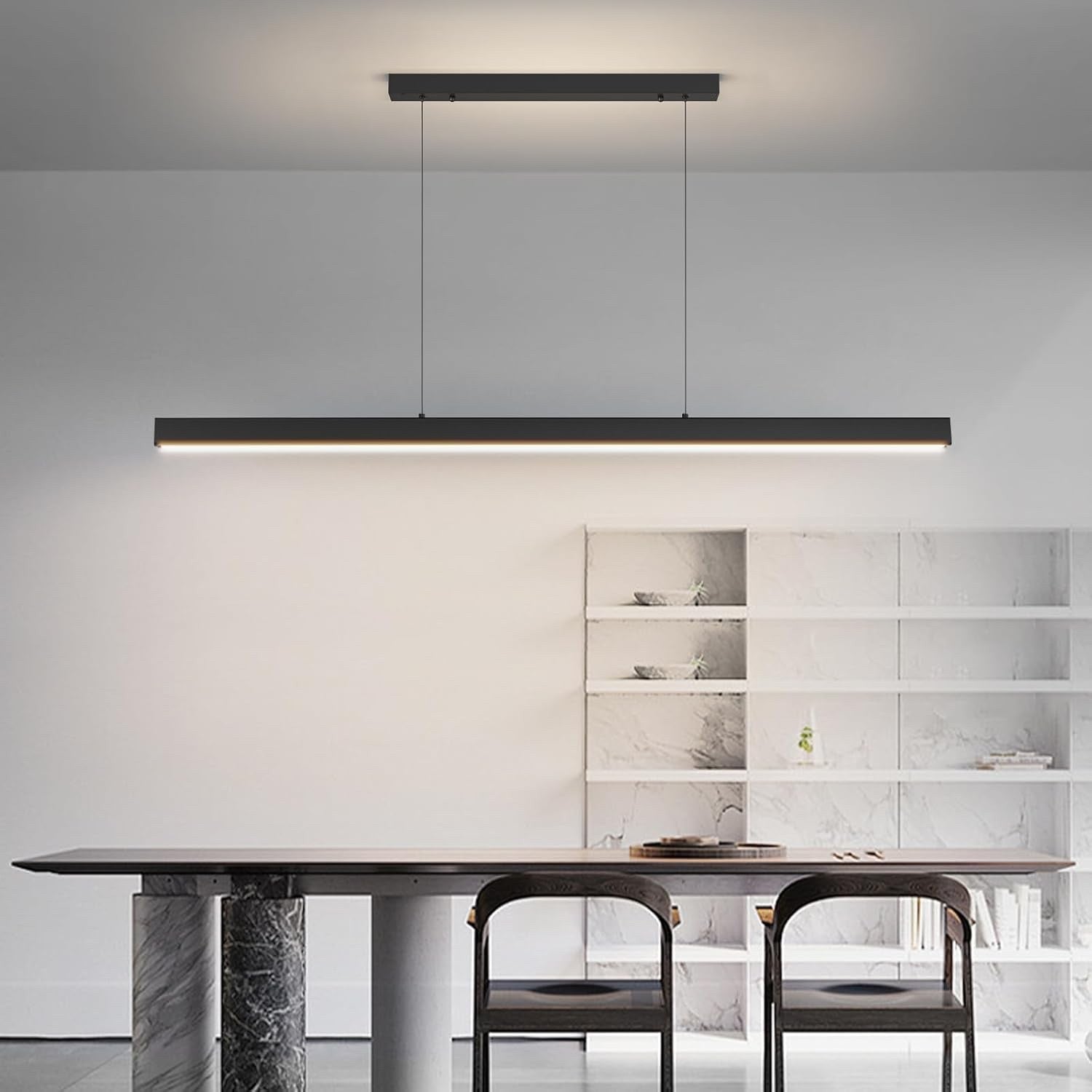 LED Linear Pendant Light 100cm Dimmable Remote Adjustable Kitchen Bar Lighting