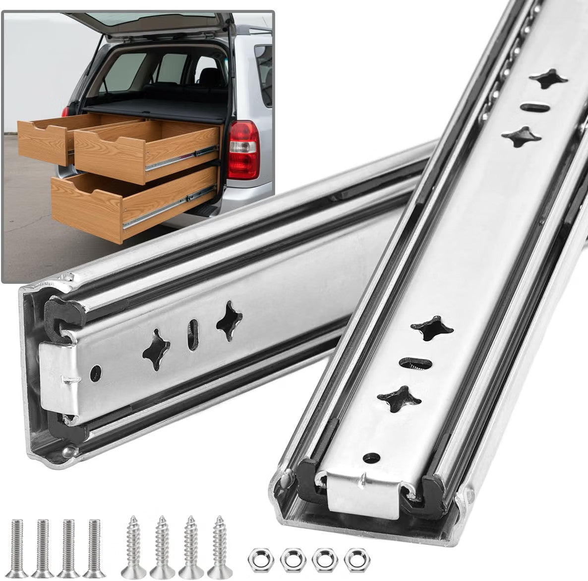 Heavy Duty Drawer Runners 700mm Full Extension Ball Bearing Slides 130kg 1 Pair