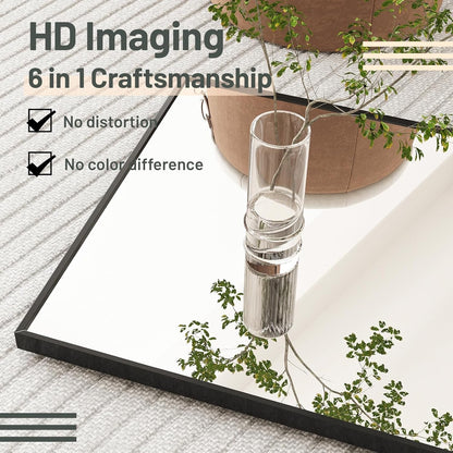 Full Length Floor Mirror 150x50cm Freestanding Leaning Hanging Black Frame Alloy