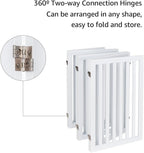 XL Freestanding Pet Gate Expandable Wooden Dog Safety Barrier Indoor Home