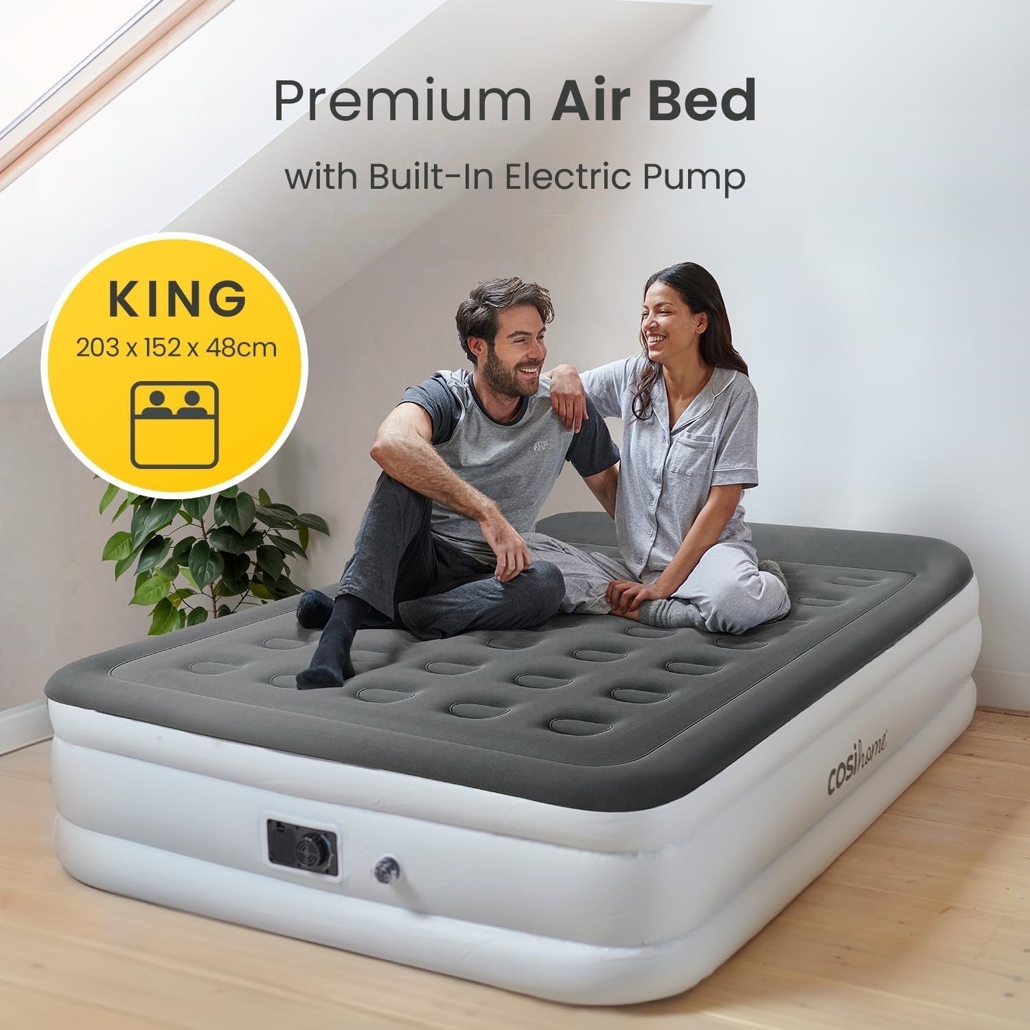 Cosi Home Premium King Size Air Bed with Built in Pump Blow Up Mattress