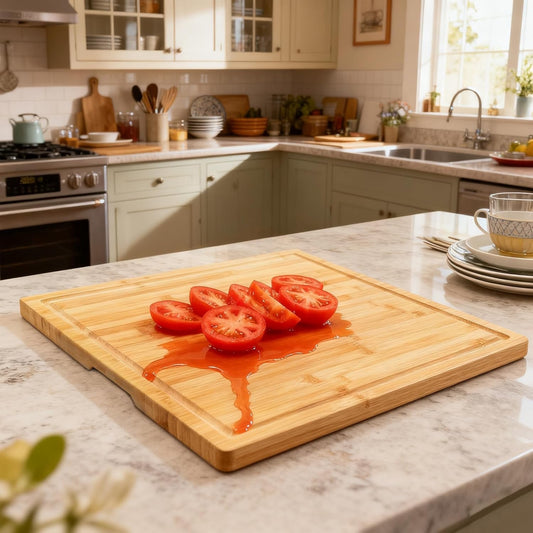 Chopping Board Cutting Board Bamboo 20x20 Inch Large 1" Thick Butcher Block Tray