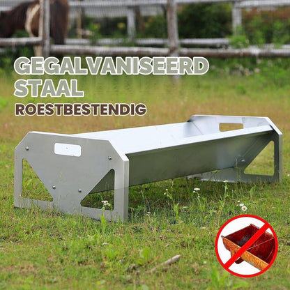 Livestock Feeding Trough 45 Inch Galvanised Steel Heavy Duty Sheep Goat Horse