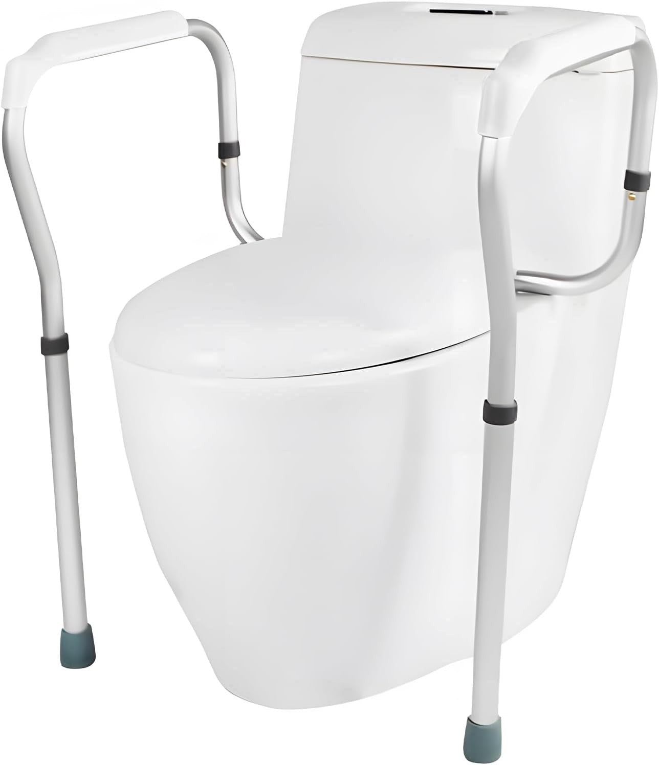Toilet Safety Frame Rails Adjustable Height Width Aluminium Grab Bars 150kg Aid