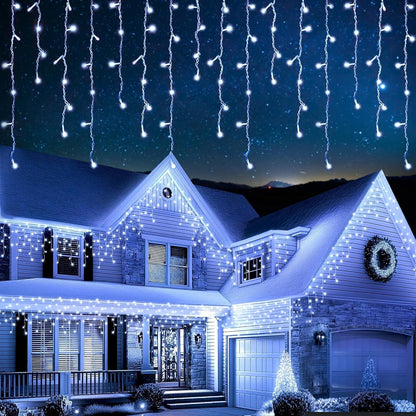 EcoNour Icicle Lights Outdoor Christmas Lights 1000 LED 35M Cool White