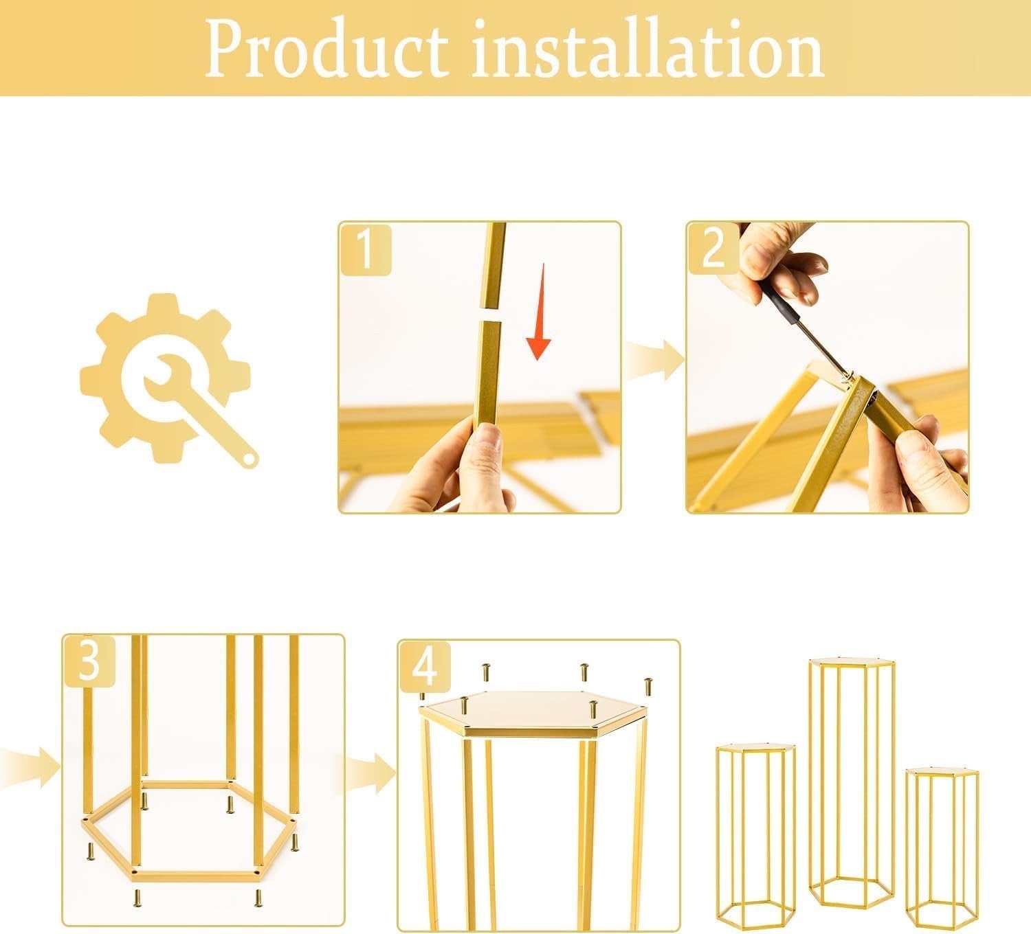 Cylinder Pedestal Stand Set Wedding Party Event Display Stand Centerpiece Decor