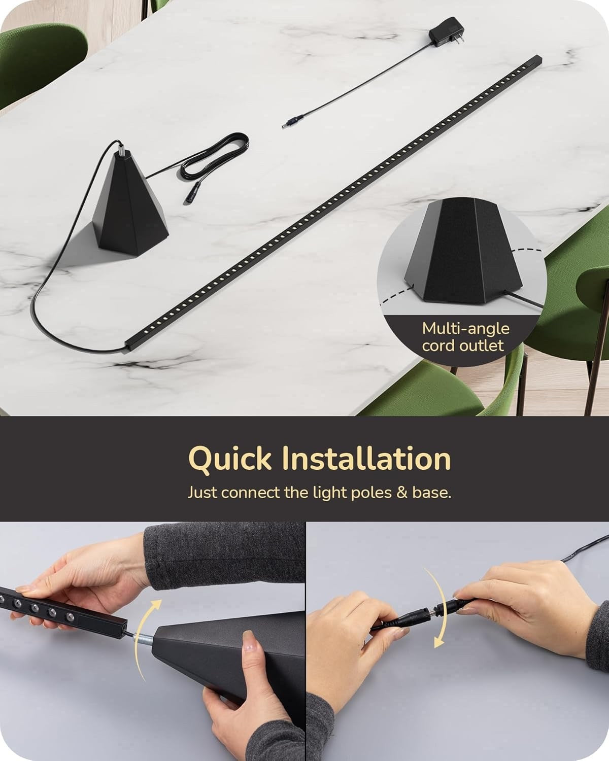 LED Floor Lamp Dimmable 2700K-6500K Remote Control Corner Standing Light