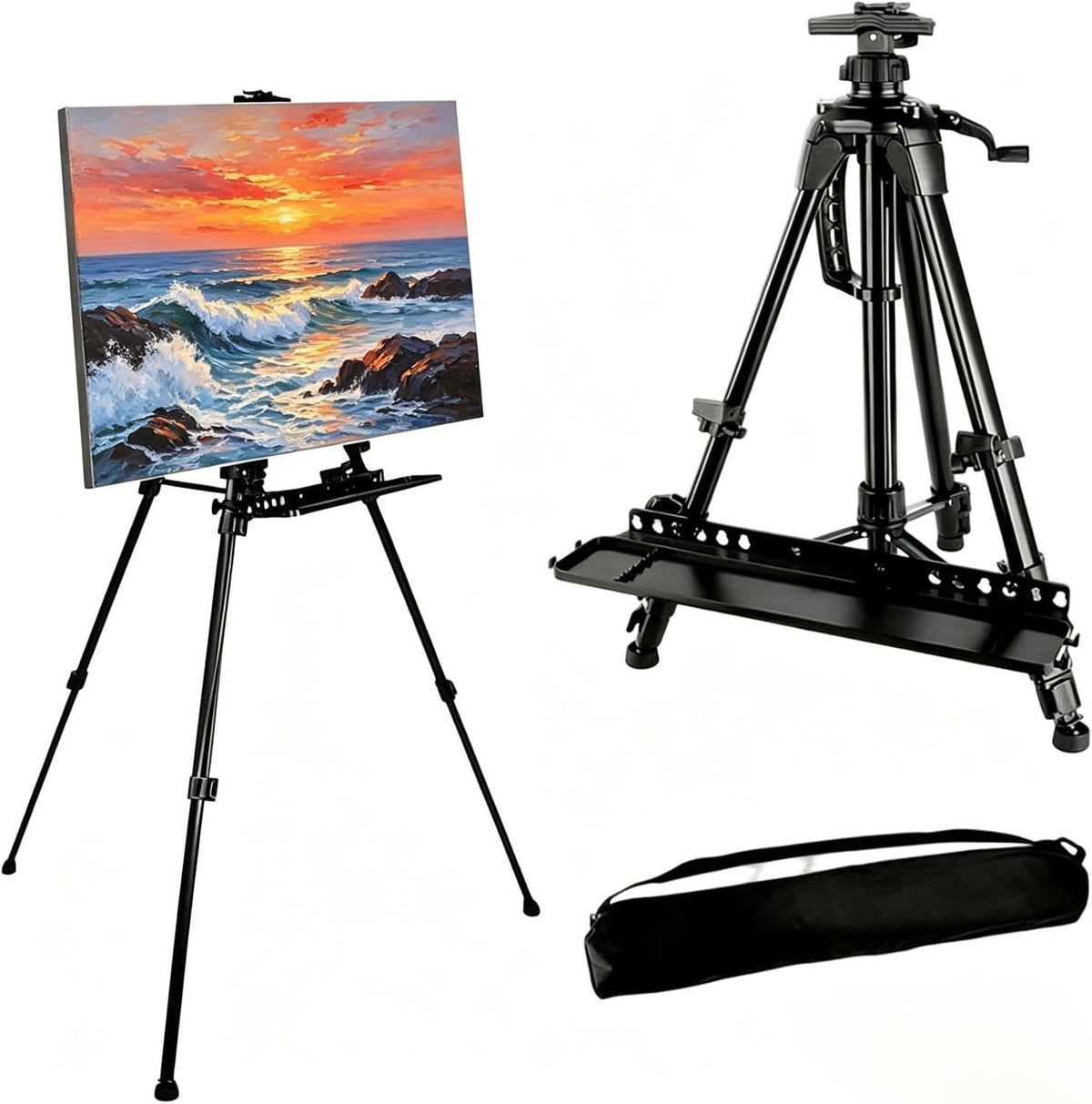 Artist Easel Stand Tripod Adjustable 52-160cm Folding Painting Canvas Display