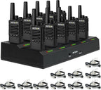 Retevis RT668 Walkie Talkies Rechargeable 10 Way Charger VOX – Black 10 Pcs