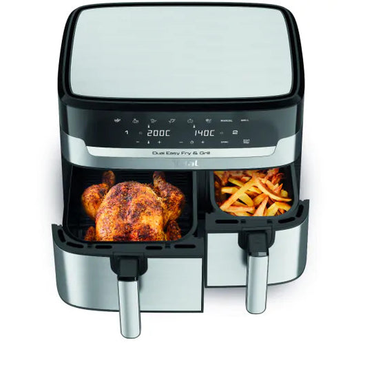 TEFAL Easy Fry Dual Zone EY905D40 Air Fryer and Grill in Steel
