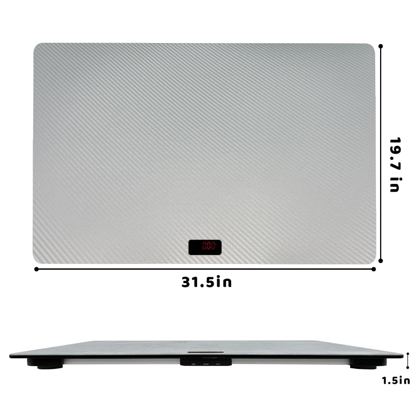 Digital Veterinary Pet Scale Large Dog 100kg Capacity Non-Slip 80x50cm Black