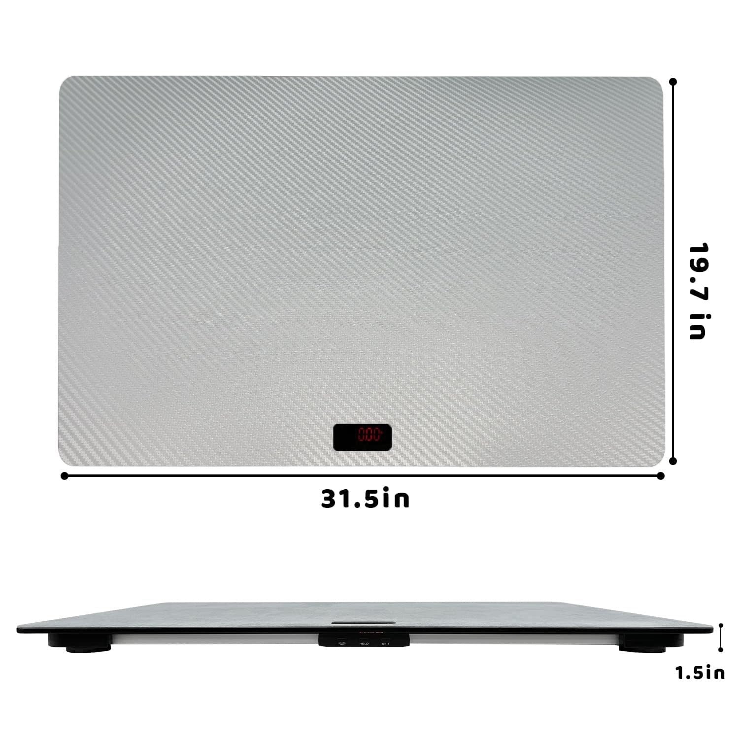 Digital Veterinary Pet Scale Large Dog 100kg Capacity Non-Slip 80x50cm Black