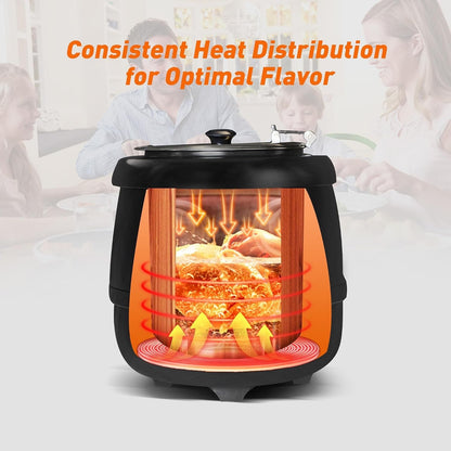 Commercial Soup Warmer Kettle 10L Electric 400W Buffet Catering Stainless Steel