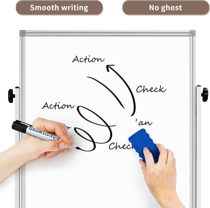 Magnetic Whiteboard Stand 120x60 cm Mobile Dry Erase Board Portable Classroom