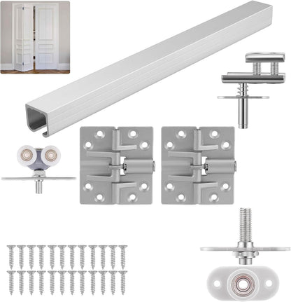 Bifold Door Hardware Kit 900mm Track 2 Panel Folding Closet Heavy Duty Indoor
