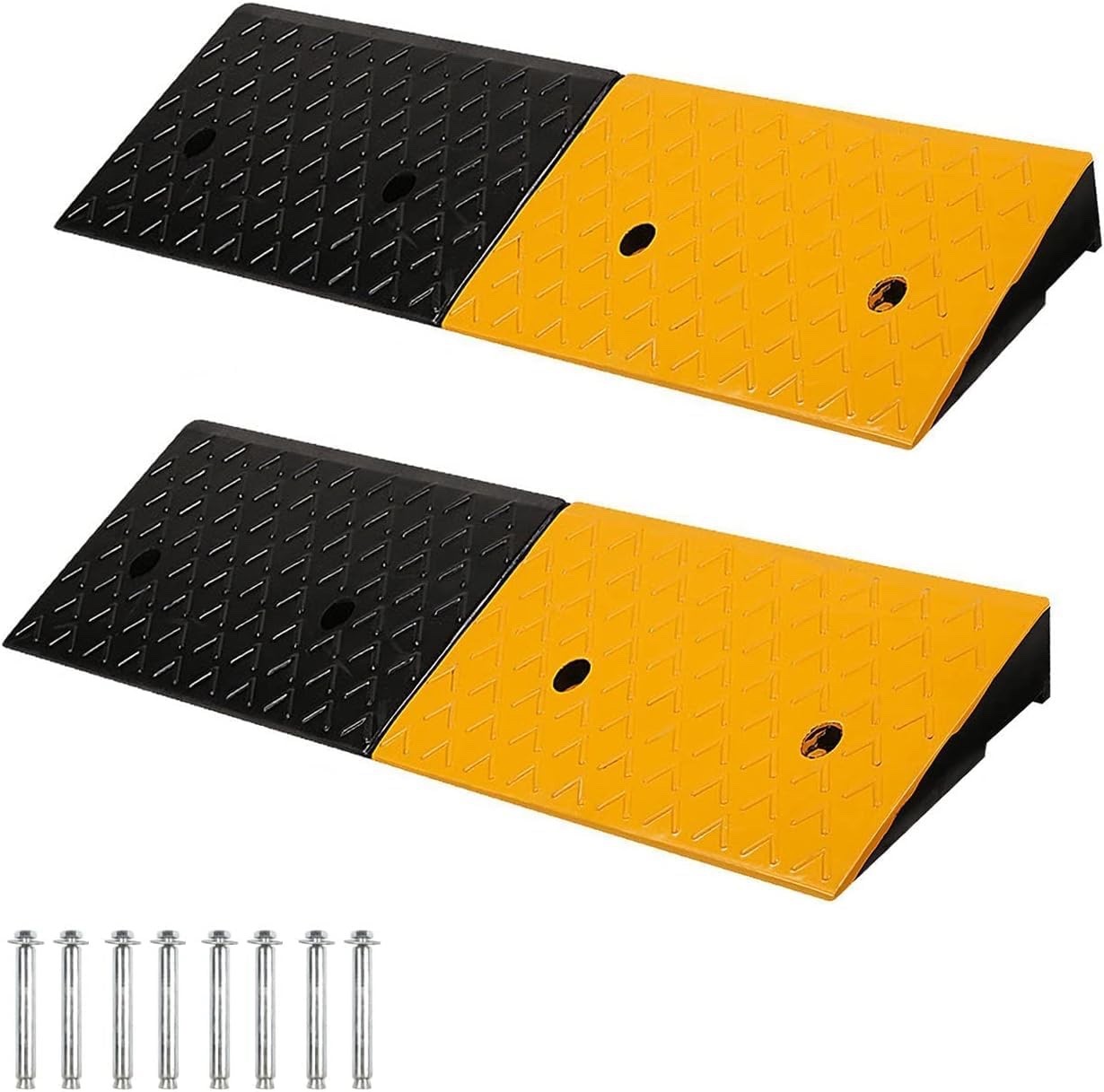 Heavy Duty Rubber Kerb Ramp 2in Rise Non Slip Driveway Wheelchair
