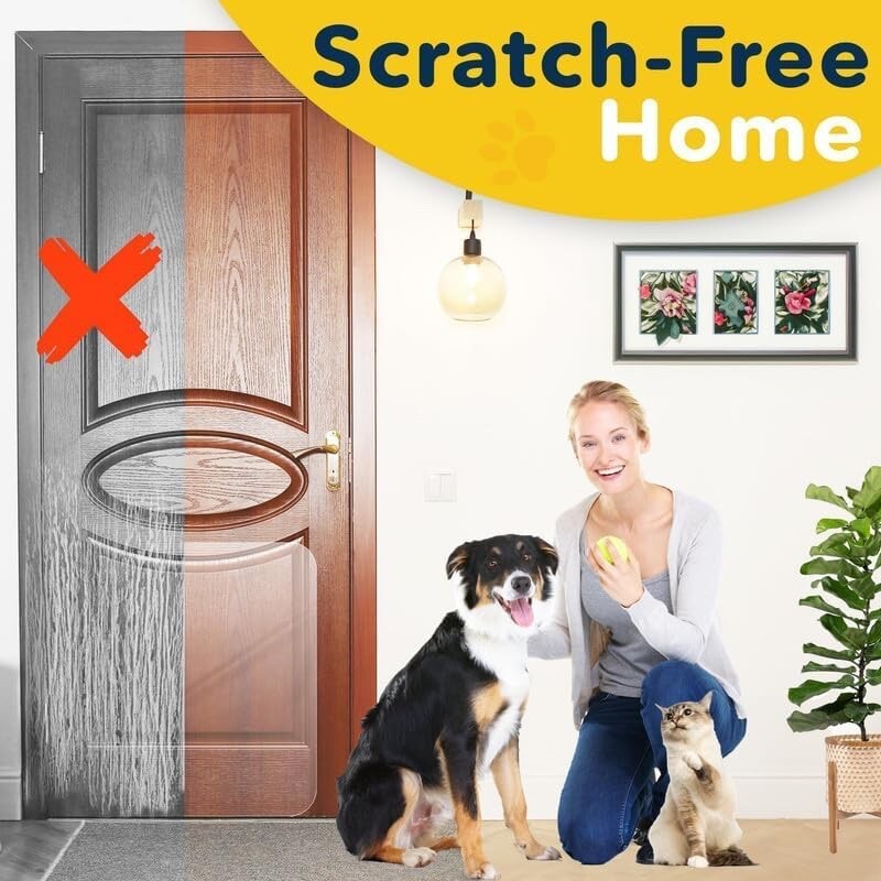PROTECTO Heavy Duty Door Protector Dog Scratch Guard 35.5x24 Transparent