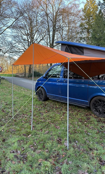 Canopy Awning Sun Shelter Camper Van 240x240cm Orange Motorhome Caravan Van