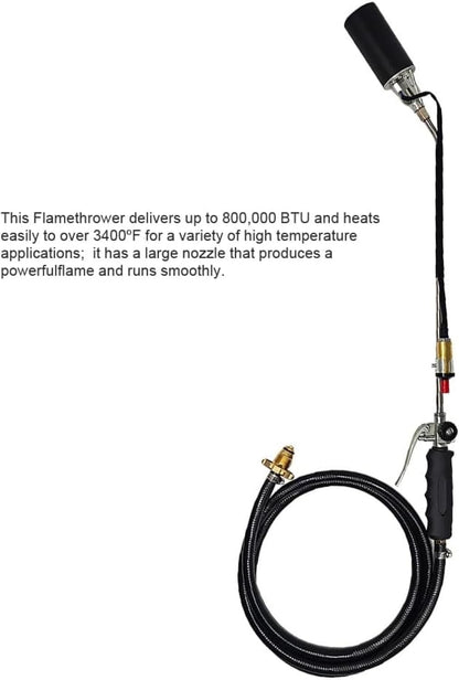 Gas Blow Torch Burner Portable LPG Propane Weed Burner Roofing Heating Torch Kit