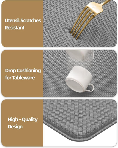Kitchen Floor Mat Runner Anti Fatigue 60x180cm Grey Non Slip Waterproof PVC