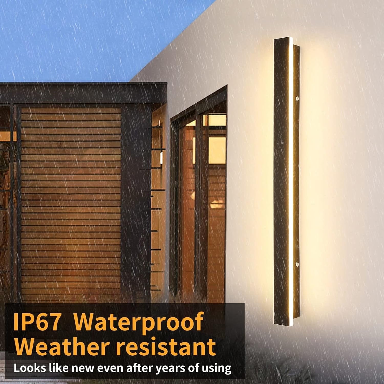 120CM Outdoor LED Wall Light 42W 3000K Warm White Waterproof Garden Fence Lamp