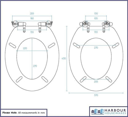 Soft Close Toilet Seat Wooden Green Gold Oval 43x36.5cm Bathroom Hinged Lid