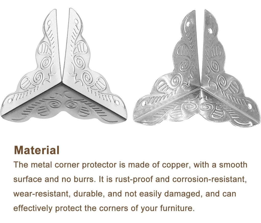 sourcing map 48 Pcs Metal Box Corner Protectors 1"x1" Corner Protectors