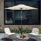 250cm Aluminium Garden Parasol Crank Tilt UV50+ Patio Outdoor Sun Umbrella