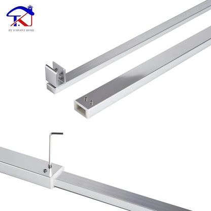 Shower Screen Support Bar Telescopic Chrome 700-1300mm Wet Room Glass 6-10mm