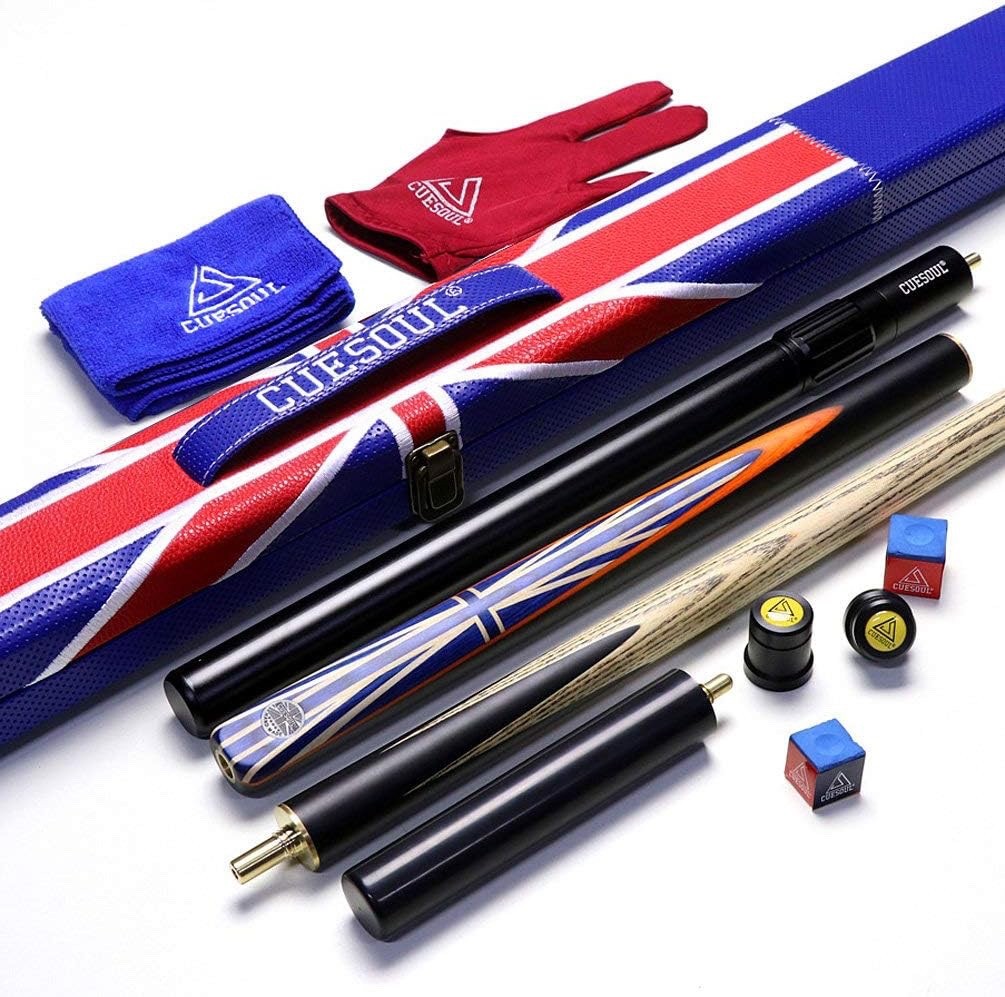 3/4 Joint Snooker Cue 145cm Ebony Finish Professional Billiard Cue Stick