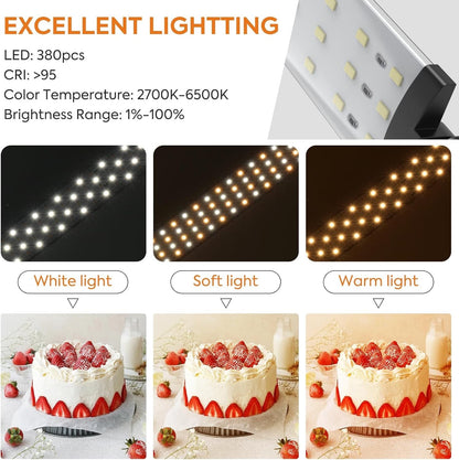 Photo Light Box Studio Tent 60x60cm Bi-Color Dimmable LED Product Backdrops
