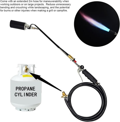 Gas Blow Torch Burner Portable LPG Propane Weed Burner Roofing Heating Torch Kit