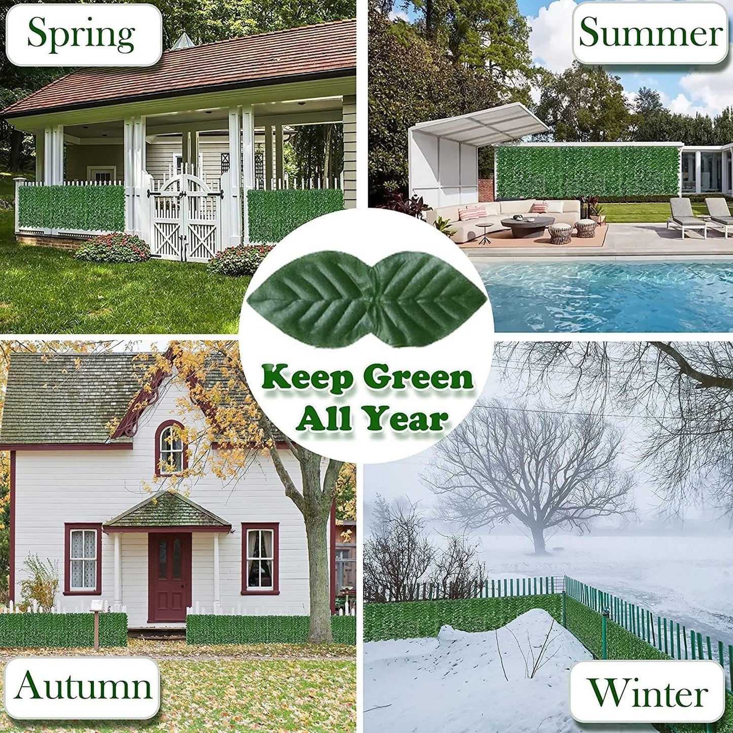 Artificial Ivy Hedge Roll 1x3m Garden Fence Screen Privacy UV Resistant Panel