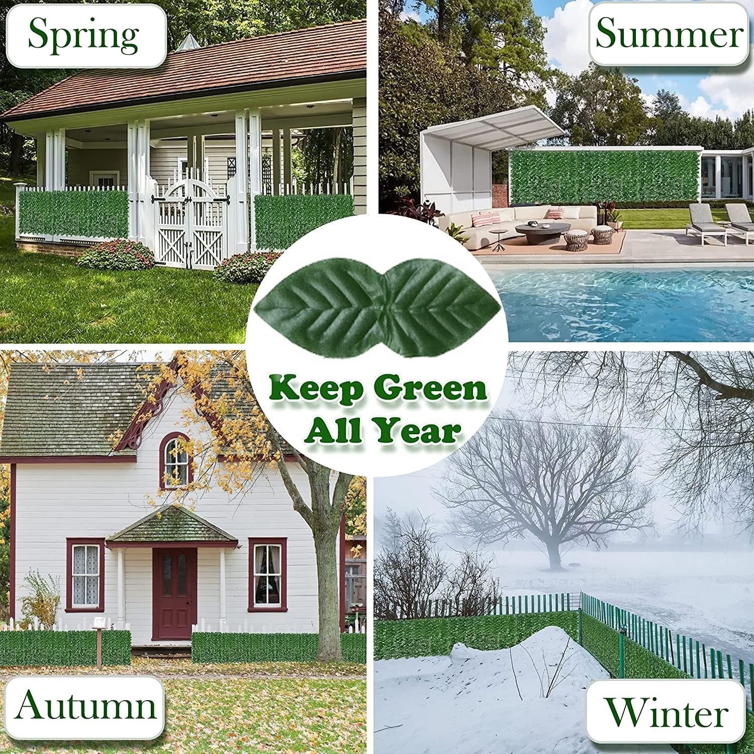 Artificial Ivy Hedge Roll 1x3m Garden Fence Screen Privacy UV Resistant Panel