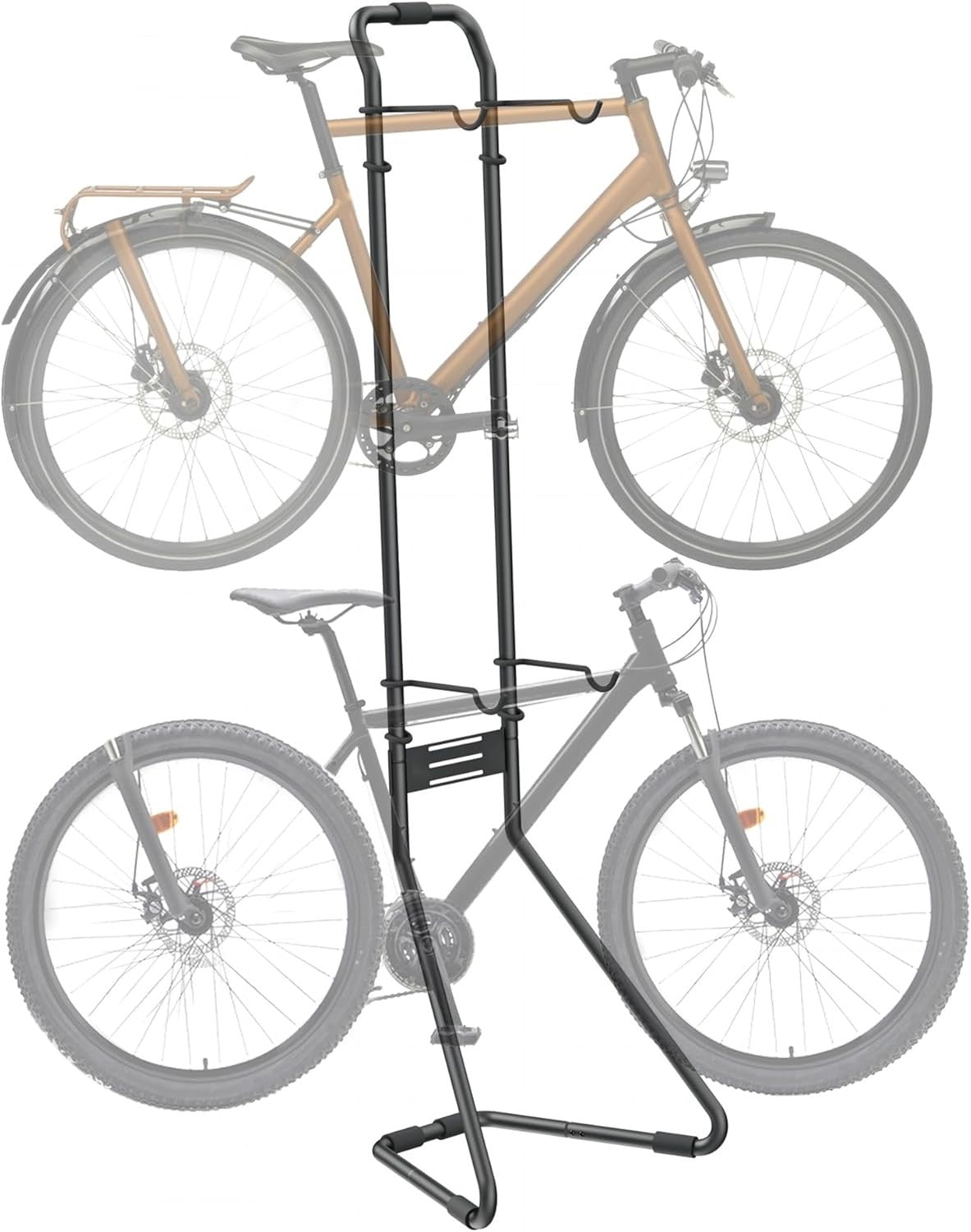 Bike Rack Stand Storage 2 Bicycles Freestanding Gravity Holder 40kg Adjustable