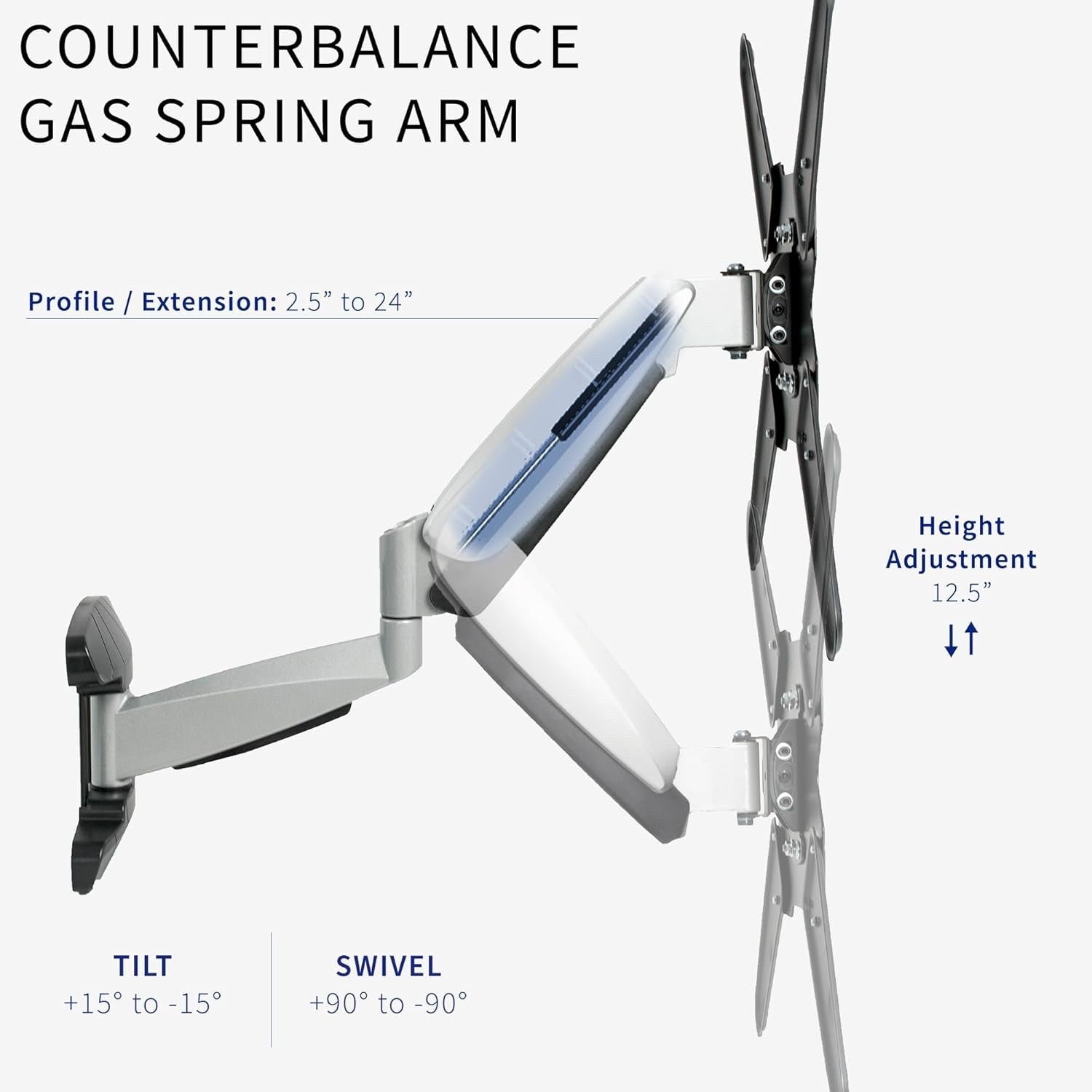 VIVO Counterbalance 40 to 70 inch LCD LED Plasma Screen TV Wall Mount