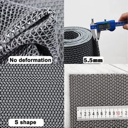 petour Drainage Non Slip Mat 500 X 90cm Commercial Waterproof Floor Mat 5.5mm