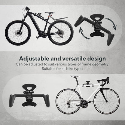 Bike Wall Mount Rack Foldable Adjustable 25kg Horizontal MTB Road E-Bike Garage