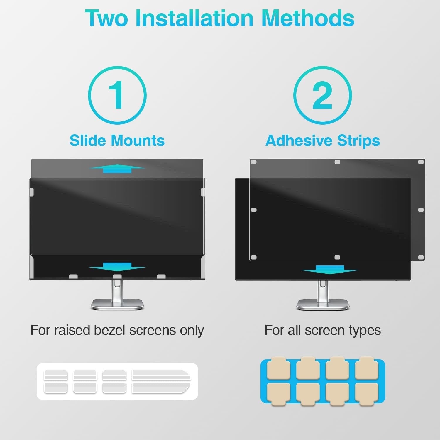 Computer Privacy Screen Filter 24in 16:9 532x299mm PC Anti Spy Blue Light Shield