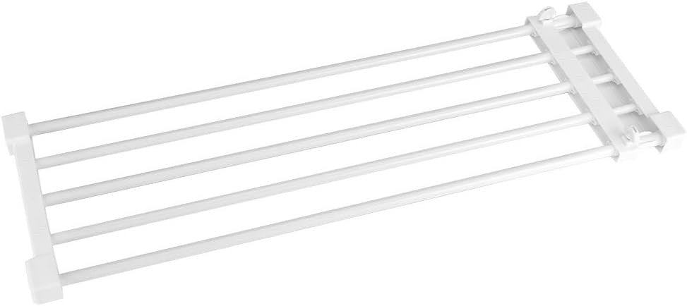 Extendable Closet Shelf Adjustable Wardrobe Storage Rack 73-128cm Organiser