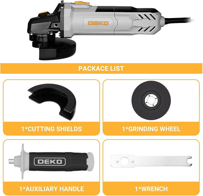Angle Grinder 900W 115mm 12000RPM Electric Cut Off Tool Metal Steel Polish Disc