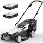 Litheli 40V Cordless Lawn Mower 43cm Brushless 2x4.0Ah Battery 40L