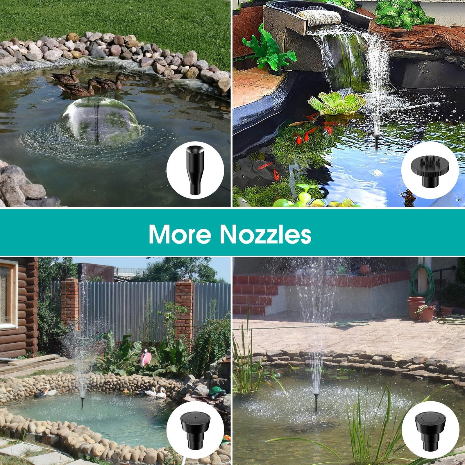 Biling 20W Solar Pond Filter Kit with Pump for Garden Solar Filtration System