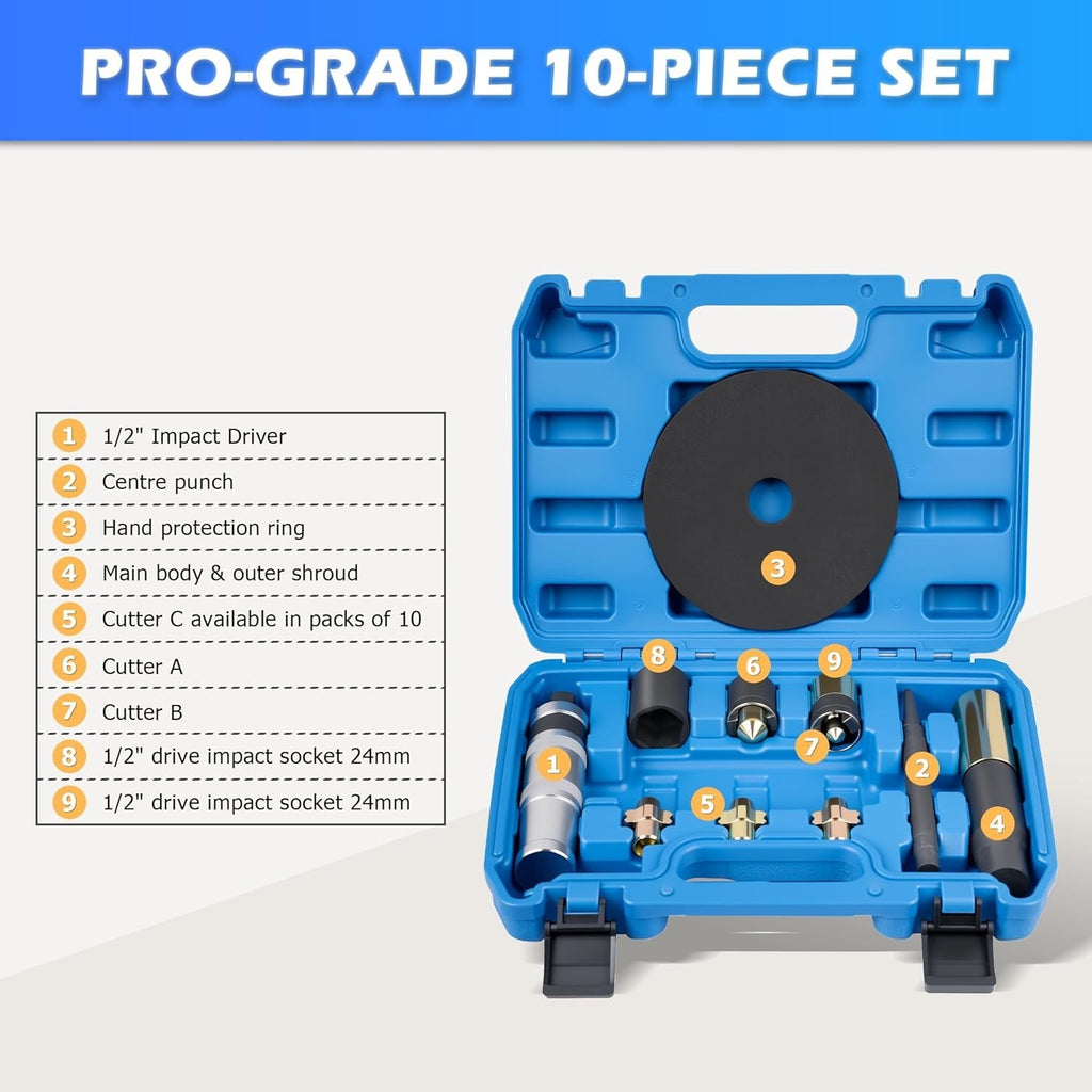 Locking Wheel Nut Removal Tool Set Master Lug Nut Remover Kit