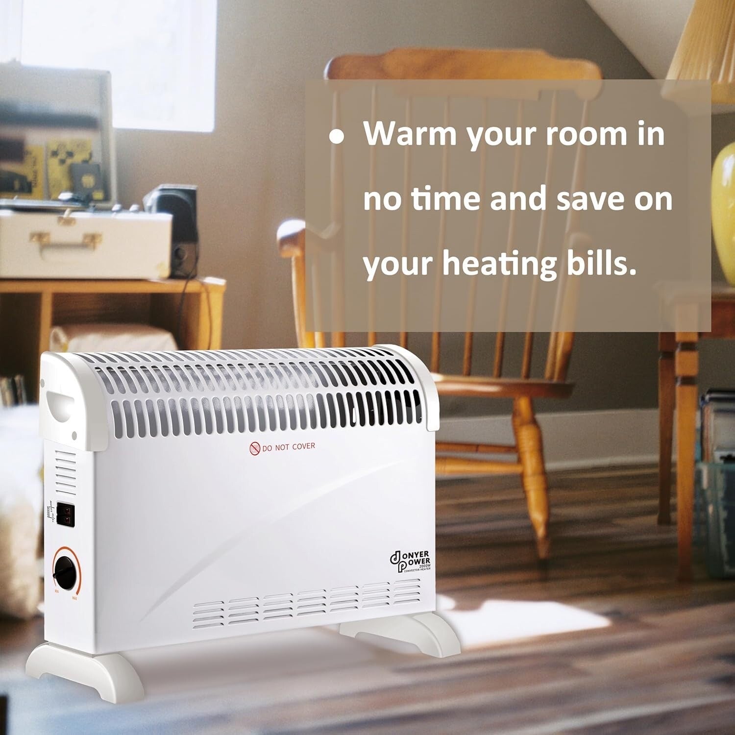 DONYER POWER Electric Convector Radiator Heater Room Heating Oil-Free Radiator