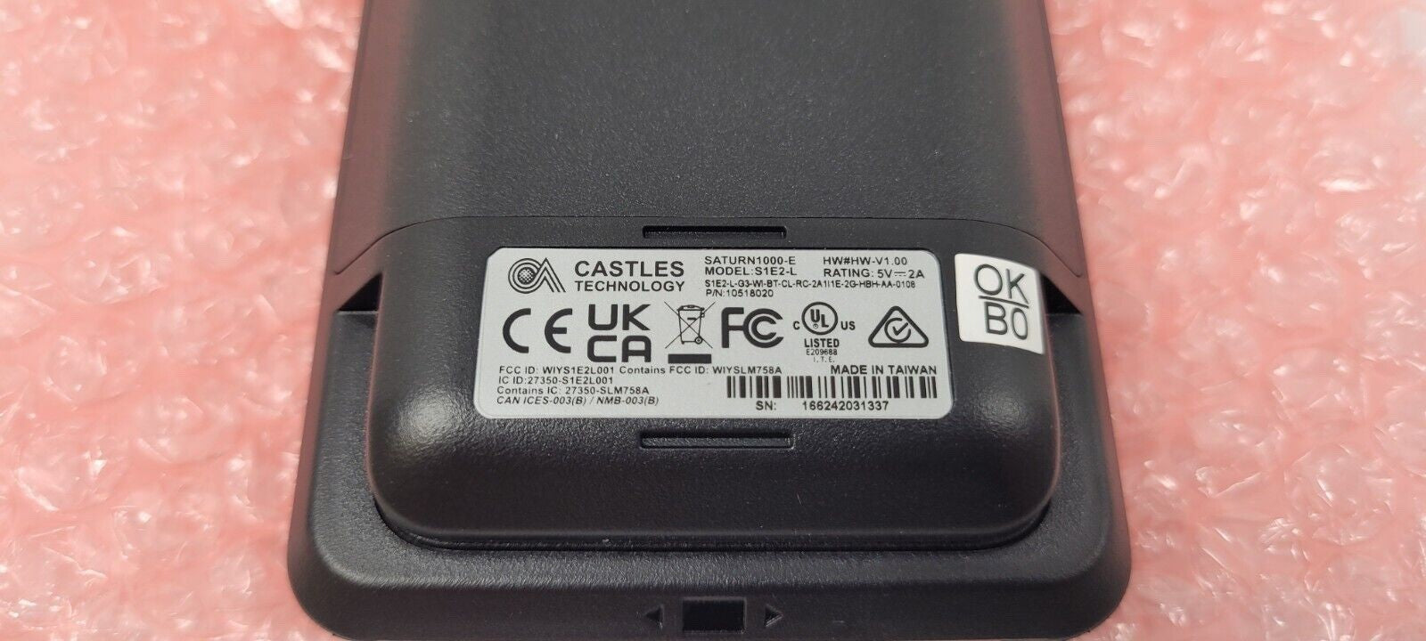 Castles Technology S1E2-L 4G Wi-Fi Bluetooth POS Wireless Terminal