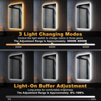 ELEGANT LED Bathroom Mirror 500x700mm Backlit Demister Shaver Socket